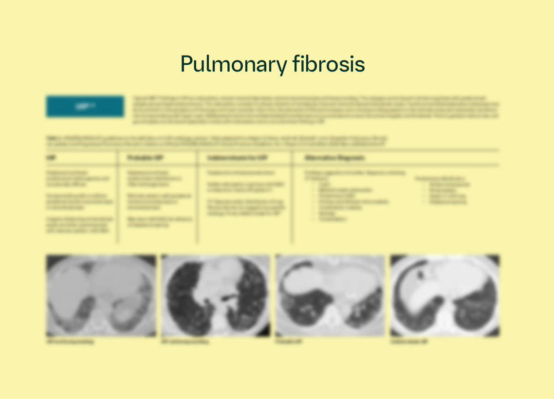 Folder: Diagnostikk av lungefibrose ved HRCT