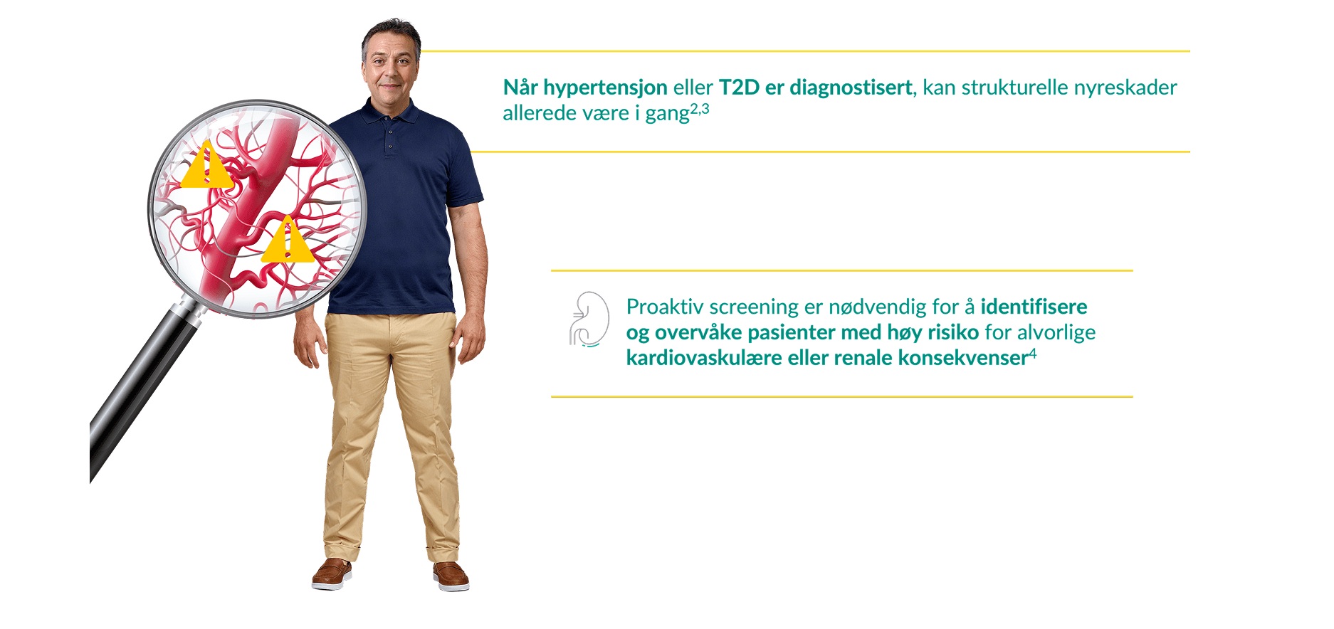 Irreversibel skade på nyrene kan være tilstede på tidspunktet for diagnosen